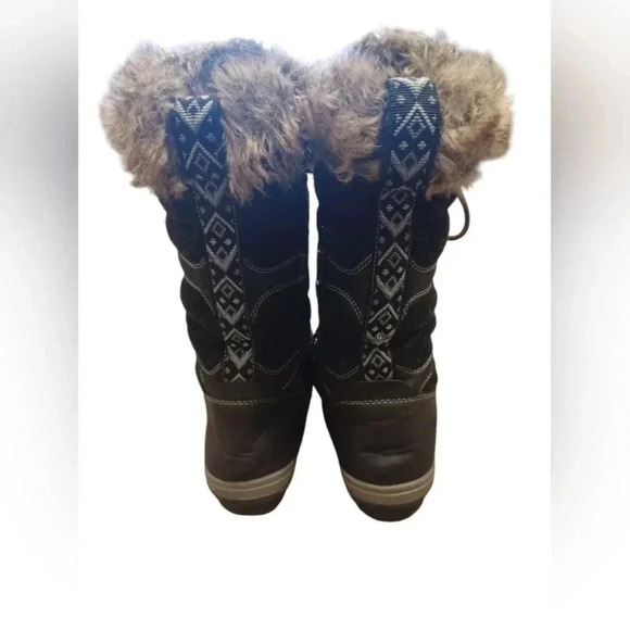 Blondo Sport Black Leather Winter Calf Length Boots Size 9M - Picture 4 of 9